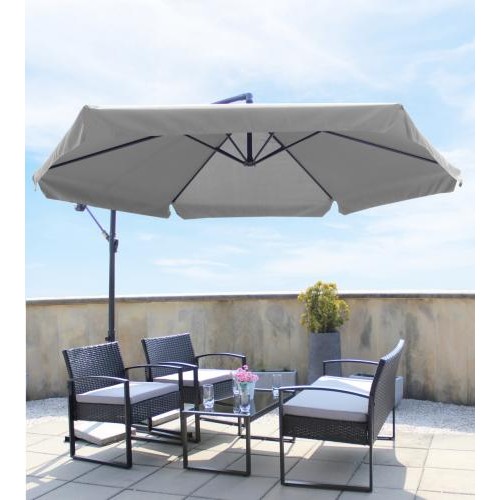 Садова парасоля GardenLine Grey 3,5 м + Чехол