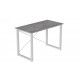 Письмовий стіл Ferrum-decor Драйв 750x1400x600 Білий метал ДСП Бетон 16 мм (DRA063)
