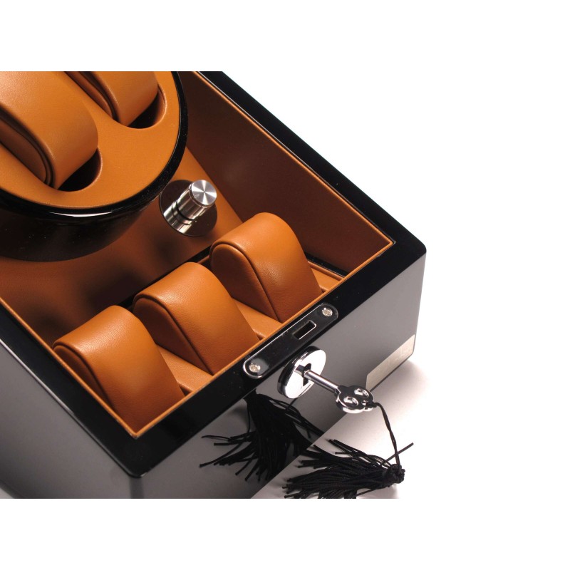 Шкатулка Salvadore для підзаводу 2 годинників 024/BBR/FC5 19x25x21,5 см Коричнево-чорний