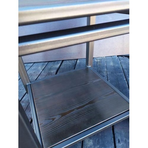 Столик журнальний, кавовий GoodsMetall з металу та дерева Лофт 