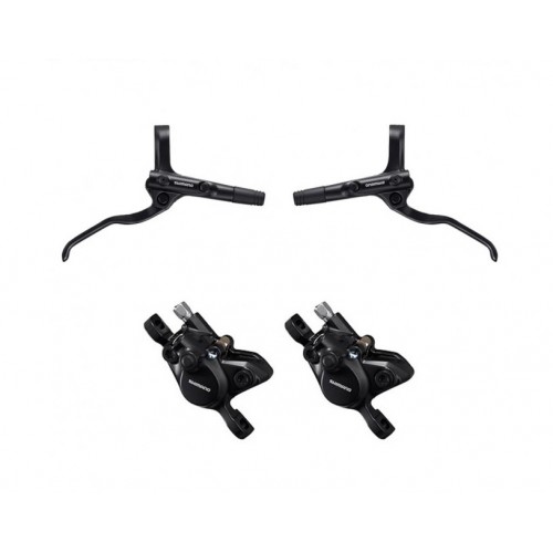 Гідравлічні гальма Shimano BR-MT200 комплект передні і задні Чорний (DISC-042) Гідравлічні гальма Shimano BR-MT200 комплект передні і задні Чорний (DISC-042)