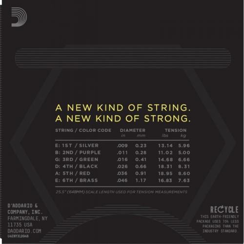 Струни для електрогітари D'Addario NYXL0946 Super Top / Regular Bottom 9/46 Струни для електрогітари D'Addario NYXL0946 Super Top / Regular Bottom 9/46