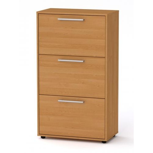 Висока тумба для взуття Компанит ТО 20 70х38х123 см вільха