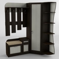 Передпокій Тиса Мебель-18 Венге Молочний 204.5x35x155 см Передпокій Тиса Мебель-18 Венге Молочний 204.5x35x155 см