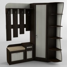 Передпокій Тиса Мебель-18 Венге Молочний 204.5x35x155 см