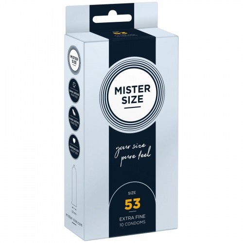 Презервативи Mister Size - pure feel - 53 (10 condoms), товщина 0,05 мм в інтернет супермаркеті PbayMarket!