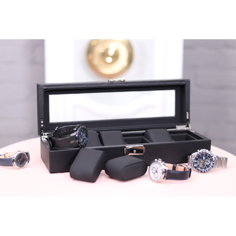 Шкатулка для зберігання годинників Craft 6PU.CRB.BL 30х20х8 cм Чорний