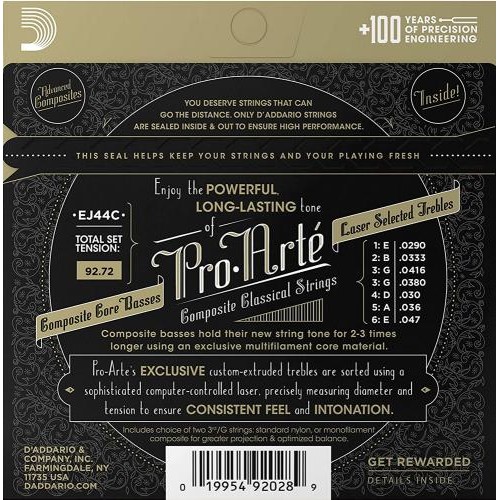 Струни для класичної гітари D'Addario EJ44C Classic Silverplated Wound Nylon Extra Hard Tension Струни для класичної гітари D'Addario EJ44C Classic Silverplated Wound Nylon Extra Hard Tension