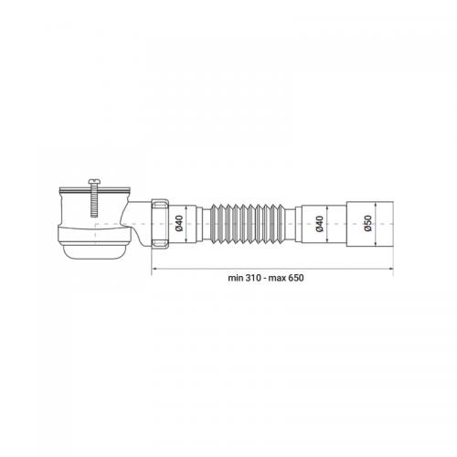 Сифон ZERIX SD-01 1 1/2