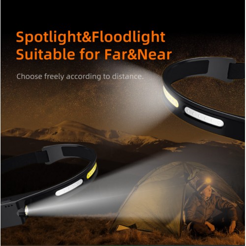 Ліхтар налобний сенсорний акумуляторний HL76 SuperFire 300 Lumen