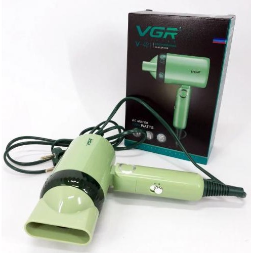 Портативний фен VGR V-421 1200 Вт Зелений (2390000048) Портативний фен VGR V-421 1200 Вт Зелений (2390000048)