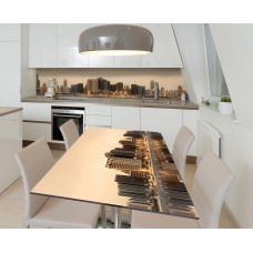 Наклейка 3Д вінілова на стіл Zatarga «Шафранове місто» 600х1200 мм (Z184293st)