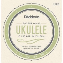 Струни для укулеле D'Addario EJ65S Clear Nylon Soprano Ukulele Strings 24/28