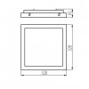 Стельовий світильник Kanlux Tybia 32x32x6.5 см Біло-чорний (Kan24645)