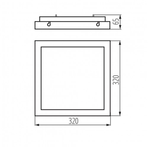 Стельовий світильник Kanlux Tybia 32x32x6.5 см Біло-чорний (Kan24645) Стельовий світильник Kanlux Tybia 32x32x6.5 см Біло-чорний (Kan24645)