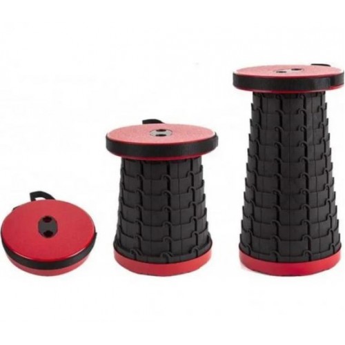 Складаний туристичний стілець No Brand Telescopic stool 47х25 см Чорно-червоний (2104618605) Складаний туристичний стілець No Brand Telescopic stool 47х25 см Чорно-червоний (2104618605)