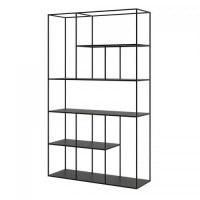 Стелаж для зберігання в стилі Loft NS-1973 2030x1200x400 мм Черный Стелаж для зберігання в стилі Loft NS-1973 2030x1200x400 мм Черный