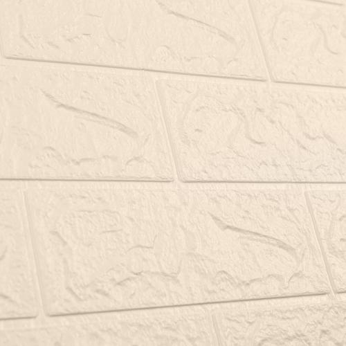 Самоклеюча декоративна 3D панель 3D Loft OS-BG345-3 під цеглу кольору слонової кістки в рулоні 20 м 20000x700x3 мм Самоклеюча декоративна 3D панель 3D Loft OS-BG345-3 під цеглу кольору слонової кістки в рулоні 20 м 20000x700x3 мм