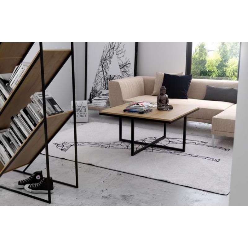 Кавовий журнальний столик у стилі Loft NS-611 500x600x600 мм Белый