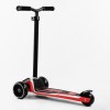 Самокат Best Scooter MAXI знімне алюмінієве кермо колеса PU зі світлом 70 кг Black and pink (105877)