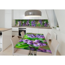 Наклейка 3Д вінілова на стіл Zatarga «Чорничні грона» 600х1200 мм (Z182536st)