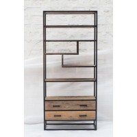 Стелаж для зберігання в стилі Loft Чорний NS-1791 2130x800x400 мм Стелаж для зберігання в стилі Loft Чорний NS-1791 2130x800x400 мм