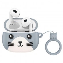Бездротові дитячі навушники у кейсі HOCO Cat EW46 Bluetooth Grey/White