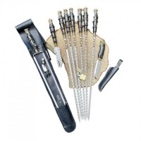 Набір шампурів Gorillas BBQ ДАРИ БОГІВ в шкіряному чехлі до шашлику Набір шампурів Gorillas BBQ ДАРИ БОГІВ в шкіряному чехлі до шашлику