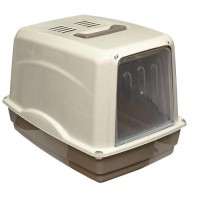 Закритий туалет для котів з ручкою та фільтром Vicky GeorPlast 54x39x39 см 10582 Закритий туалет для котів з ручкою та фільтром Vicky GeorPlast 54x39x39 см 10582