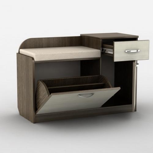 Тумба для взуття Тиса Мебель ТО-104 Венге 64.5x90 см