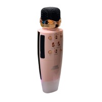 Бездротовий мікрофон Wster WS2011 Bluetooth з колонкою 2в1 Рожевий