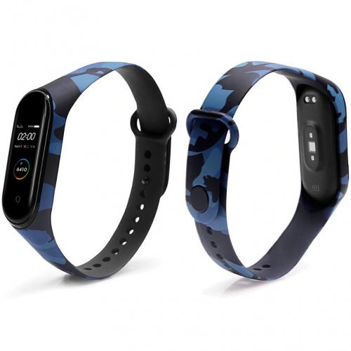 Ремінець Painted Strap для Xiaomi Mi Band 5/6 Blue Camo Ремінець Painted Strap для Xiaomi Mi Band 5/6 Blue Camo