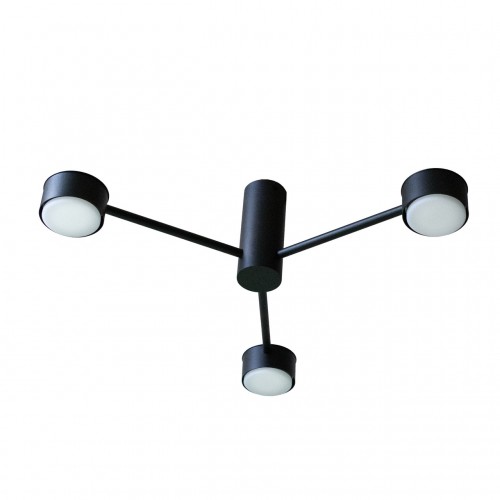 Люстра стельова MSK Electric Space 3 плафони GX53 Чорний NL 8041-3 BK