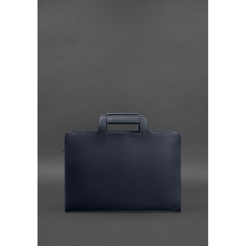 Жіноча шкіряна сумка для ноутбука та документів BlankNote 15 Dark Blue (BN-BAG-36-navy-blue)