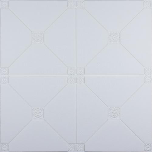 Самоклеюча 3D панель 3D Loft Піраміда 700x700x4.5 мм Білий (195)