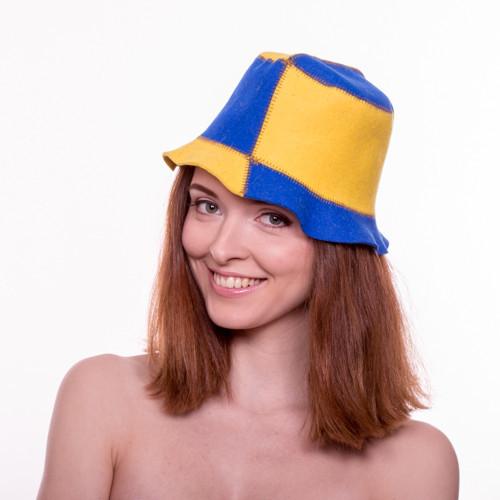 Банна шапка Luxyart Біколор Синій з жовтим (LA-479) в інтернет супермаркеті PbayMarket!