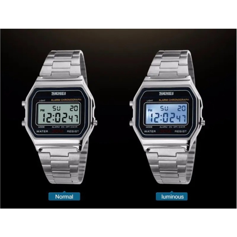 Зовнішній чоловічий годинник Skmei 1123 Сріблястий