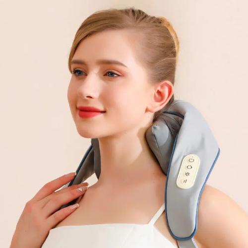 Масажер ударний для шиї та плечей No Brand Neck massager з ІЧ-підігрівом електричний на акумуляторі Сірий (2104618544) Масажер ударний для шиї та плечей No Brand Neck massager з ІЧ-підігрівом електричний на акумуляторі Сірий (2104618544)