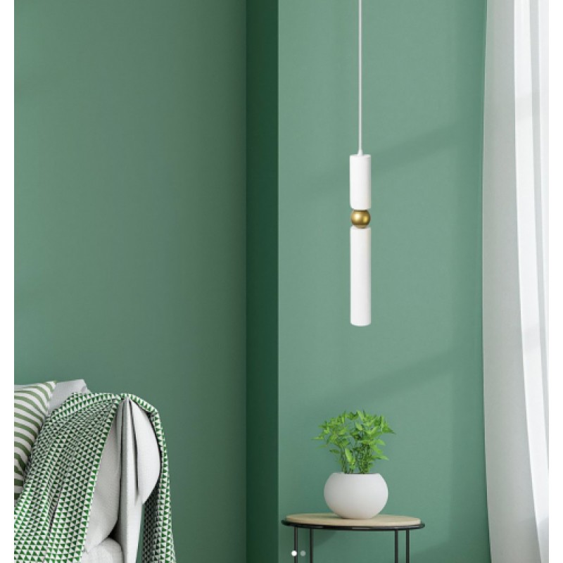 Світильник підвісний MSK Electric Antique білого кольору NL 40500 WH+BN