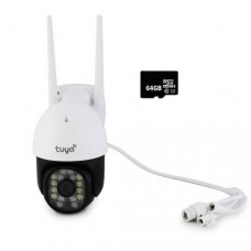Вулична камера відеоспостереження Smart PTZ-C18 WIFI IP APP-TUYA та Карта пам'яті 64 Гб