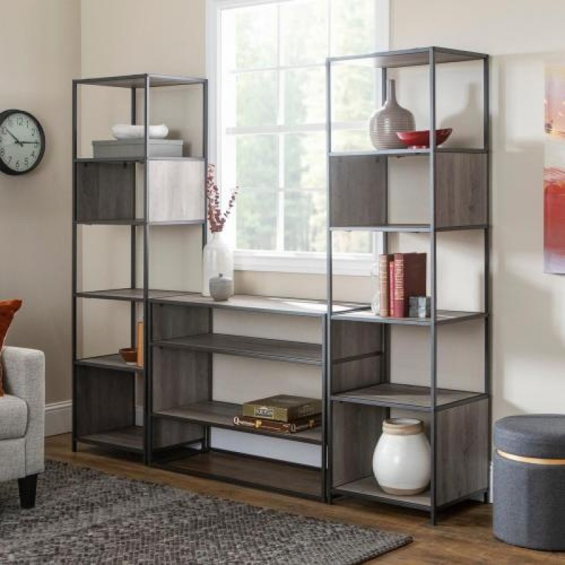 Стелаж для зберігання в стилі Loft NS-1743 2030x1750x400 мм Черный