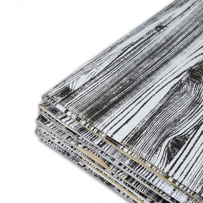 Самоклеюча декоративна 3D панель під дерево кольору зебри в рулоні 20 м 3D Loft 20000x700x3мм