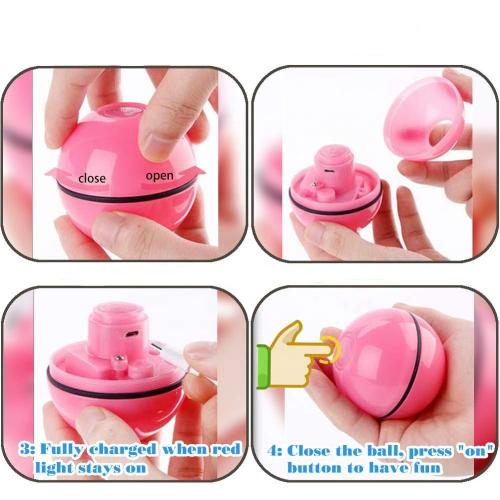 Іграшка для кішки Sundy USB smart м'яч-кулька з хаотичним рухом та червоною точкою Червоний (302) Іграшка для кішки Sundy USB smart м'яч-кулька з хаотичним рухом та червоною точкою Червоний (302)