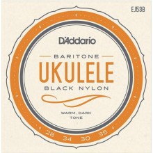 Струни для укулеле D'Addario EJ53B Black Nylon Baritone Ukulele Strings 28/35