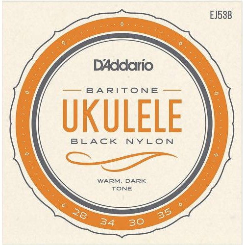 Струни для укулеле D'Addario EJ53B Black Nylon Baritone Ukulele Strings 28/35 Струни для укулеле D'Addario EJ53B Black Nylon Baritone Ukulele Strings 28/35