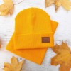 В'язана шапка з хомутом демісезонна КАНТА унісекс розмір дорослий жовтий (OC-924) в інтернет супермаркеті PbayMarket!