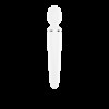 Вібромасажер Satisfyer Wand-er Woman (White/Chrome), водонепроникний, потужний, розмір XXL