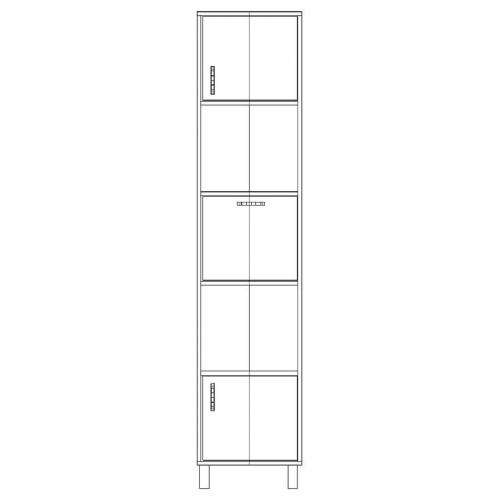 Шафа-Пенал Тиса Мебель ШС-407 Дуб сонома 205x35x45 см