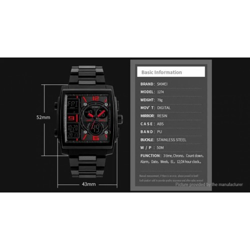 Наручний годинник Durable Skmei 1274 Чорний