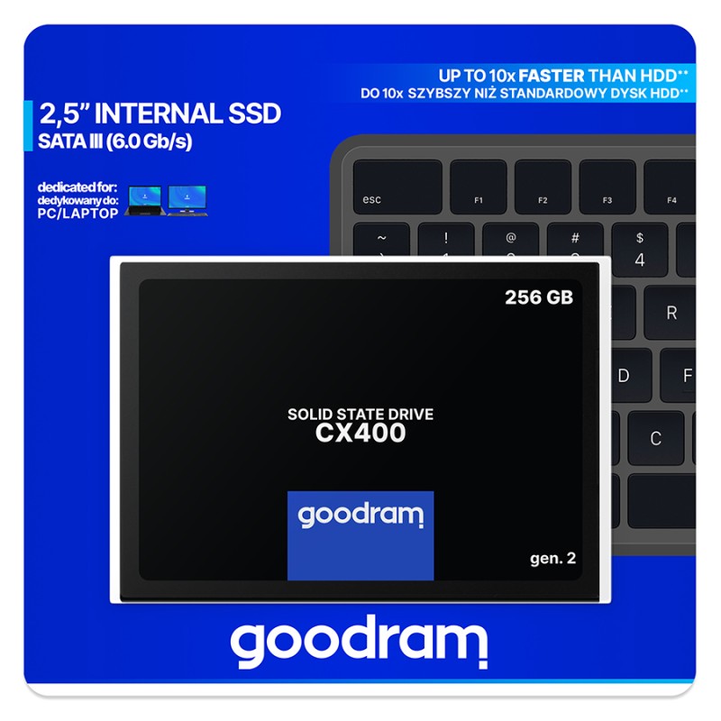 Накопичувач SSD 256GB GOODRAM CX400 Gen.2 2.5